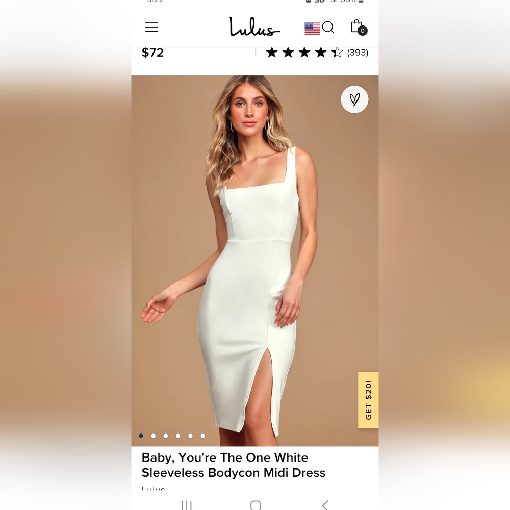 Brand New White Lulus dress